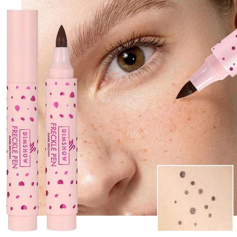 Heallor 1/2pcs Waterproof Natural Face Freckles Pen Long Lasting Liquid Lifelike Fake Freckle Spot Pen Sunkissed Freckle Dot Pen