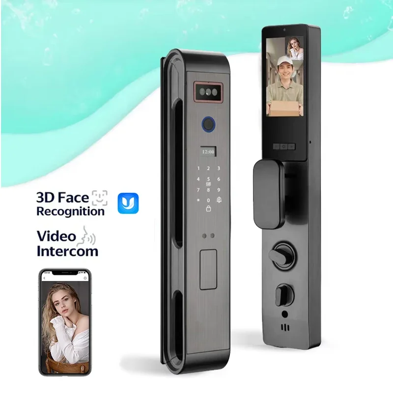 

Tuya Wifi Biometric 3d Face Recognition Smart Lock Fingerprint Password Digital Electronic Smart Lock Key Card Intelligent Lock