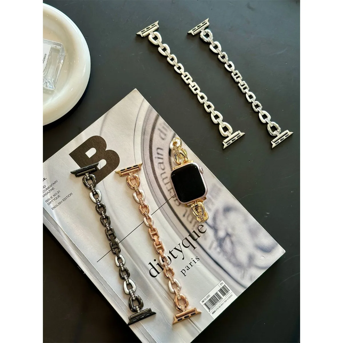 

Ремешок для часов Apple Watch 42/44/45/46/49 мм 40/41 мм, металлический модный ремешок для часов серии Ultra2 серии 11/10/9/8/7/6/5/4/3