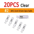20PCS Clear size 2