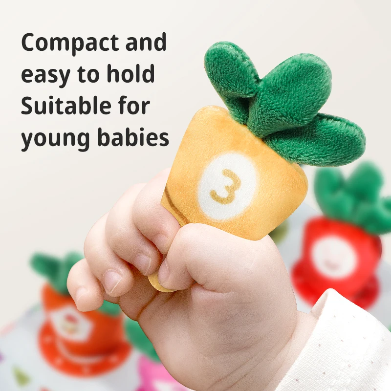 Caixa de tecido rasgável brinquedo cenoura 2-em-1 brinquedo caixa de tecido das crianças pode morder pelúcia bebê montessori educação precoce 0 a 12 meses