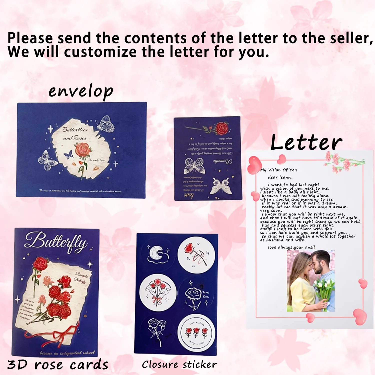 رسالة أظرف مخصصة ذاتية الصنع ، تخصيص رسالة عيد الحب ، رسائل نعمة الصديق ، طباعة وثائق الشركة ، رسالة بريد #6