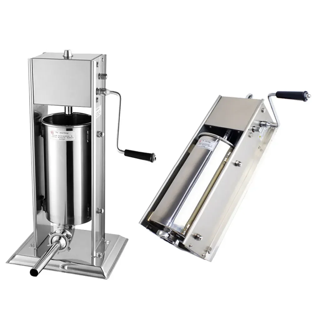 3L Stainless Steel Sausage Filling Machine Manual Sausage Stuffer Vertical Hand Crank Sausage Filling Machine