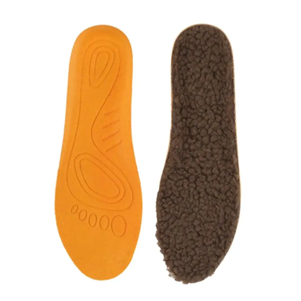 1 Pair Thick Soft Winter Warm Insoles Wearproof Shoes Inserts for Women Men