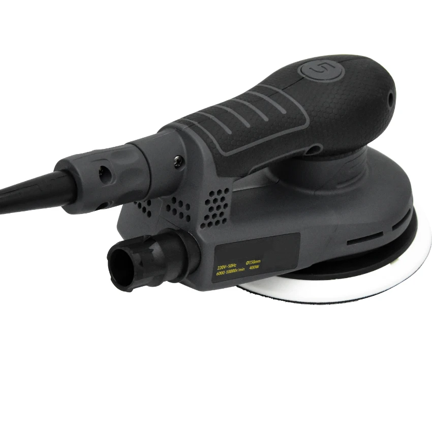 6 Inch Electric Circular Sander Machine Variable Speed Sanding Tools with Hybrid Dust Canister Electric Woodworking Polisher