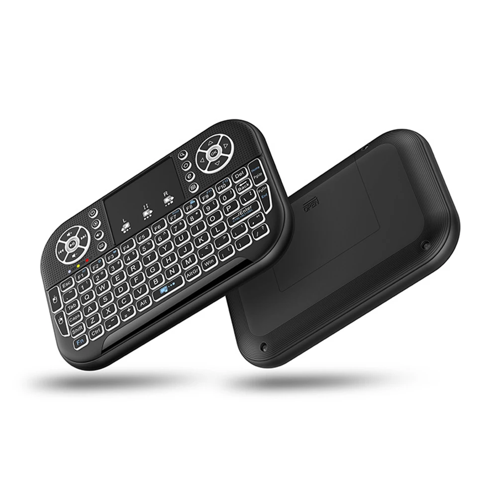 

Пульт дистанционного управления Air Mouse, совместимый с 2,4G и Bluetooth, ручной пульт дистанционного управления с подсветкой, клавиатура, пульт дистанционного управления для ноутбука, Android TV Box, ПК