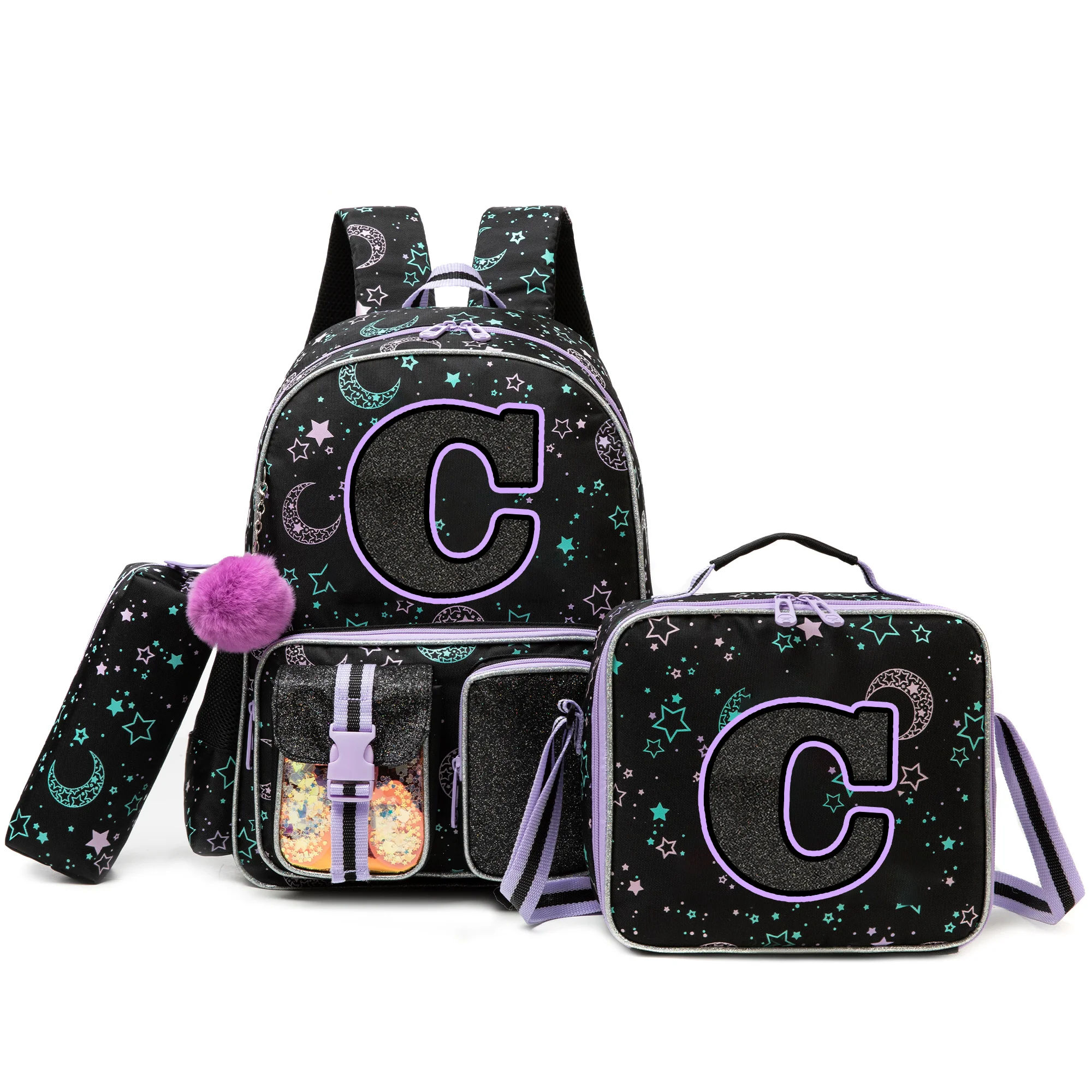 

Backpack for Girls Love Printed Letter Backpack for Primary School Back to School（The size and font of the letters are random）