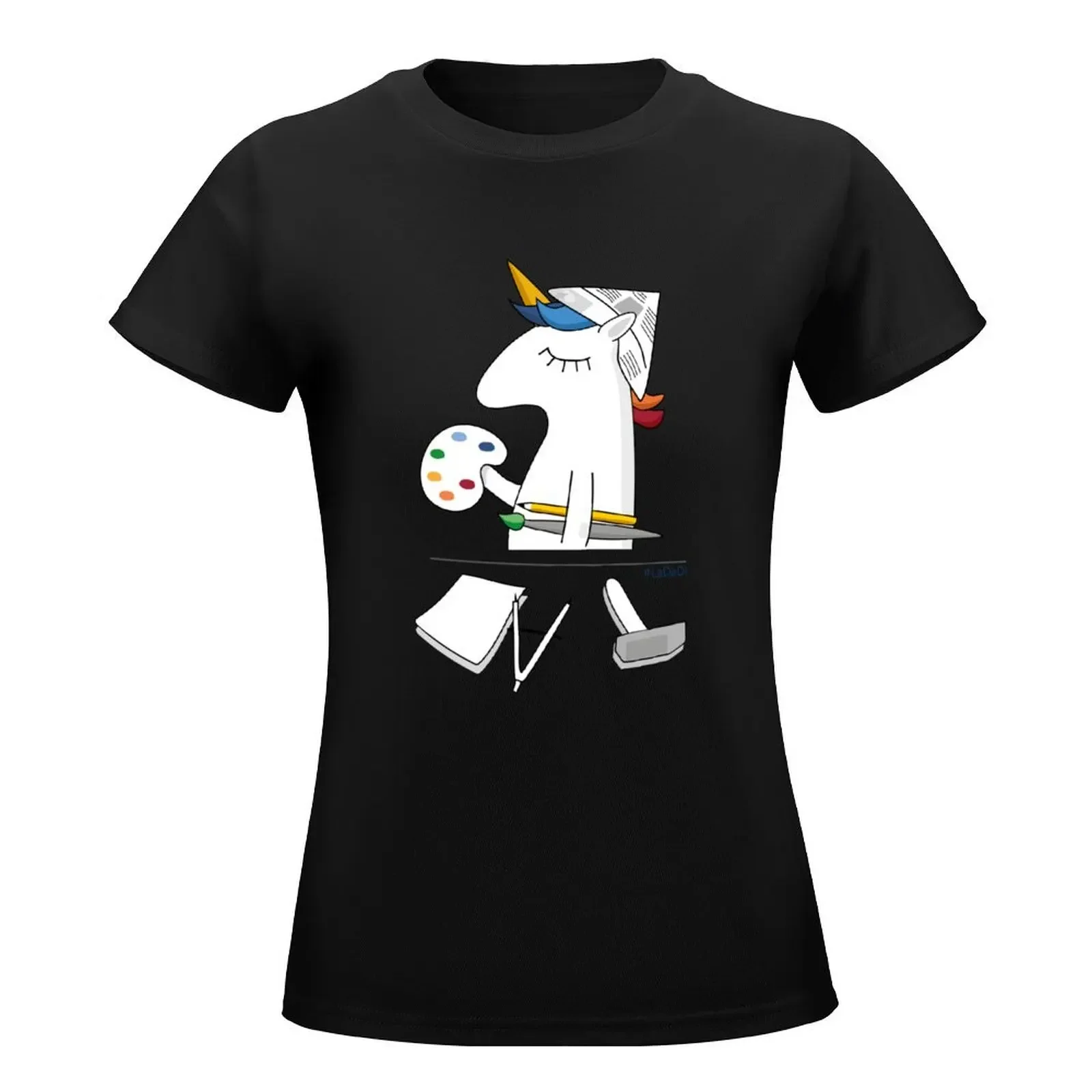 creative unicorn T-Shirt Aesthetic clothing graphics t shirt for Women