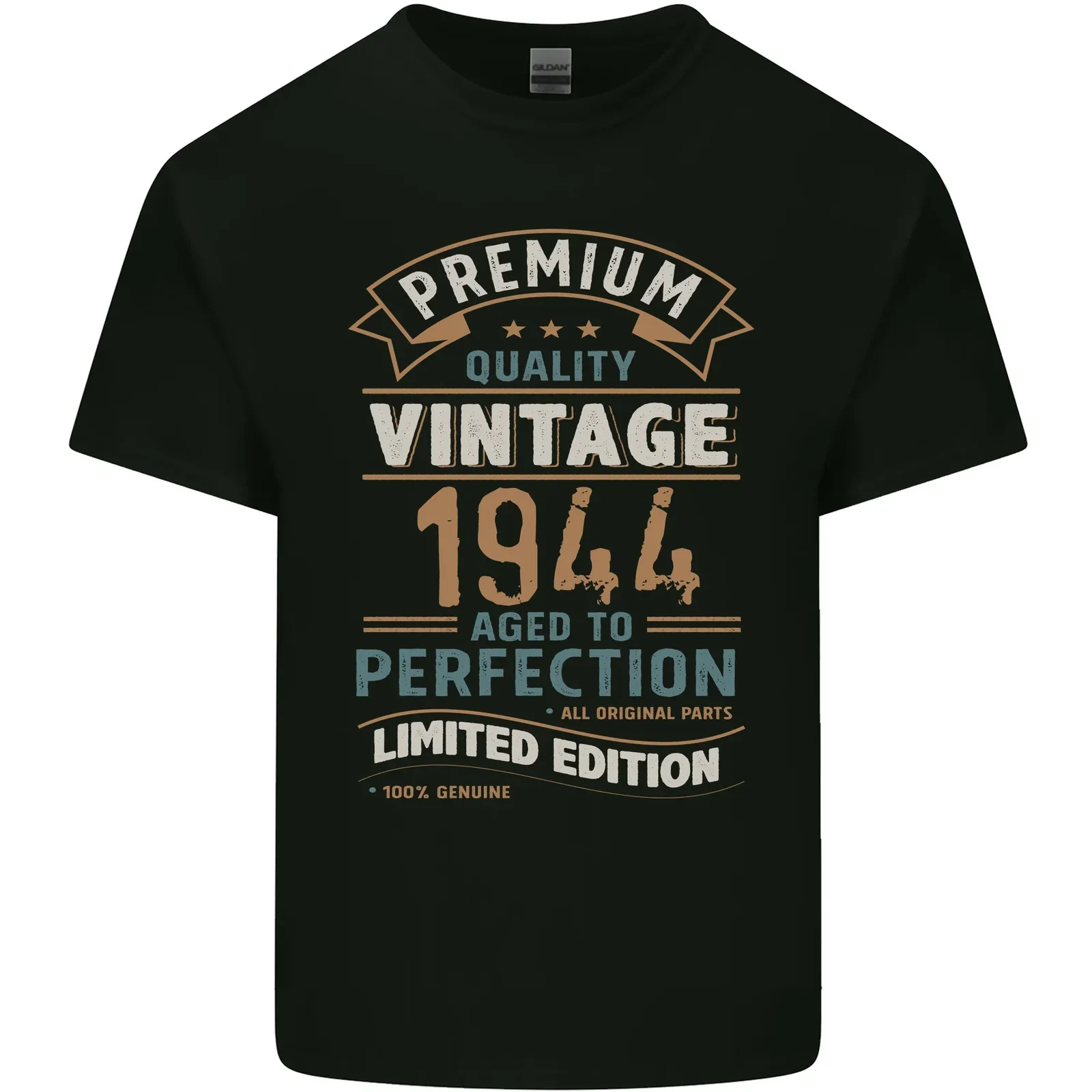 Premium Vintage 80th Birthday 1944 Mens Cotton T-Shirt Tee Top