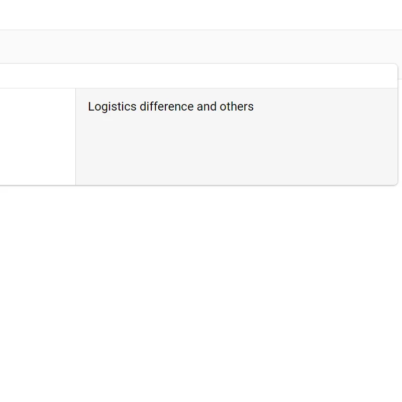 

Logistics difference and others