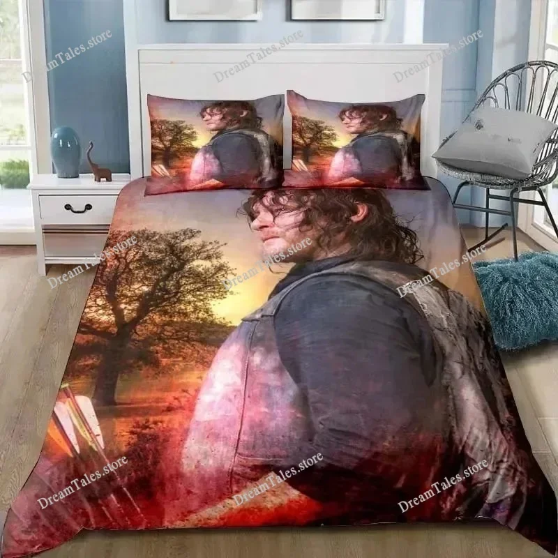 Walking Dead Daryl Dixon Wings Mark Style Duvet Cover Pillow Case Bedding Set Quilt Cover Double Bed Home Textile Luxury Gift