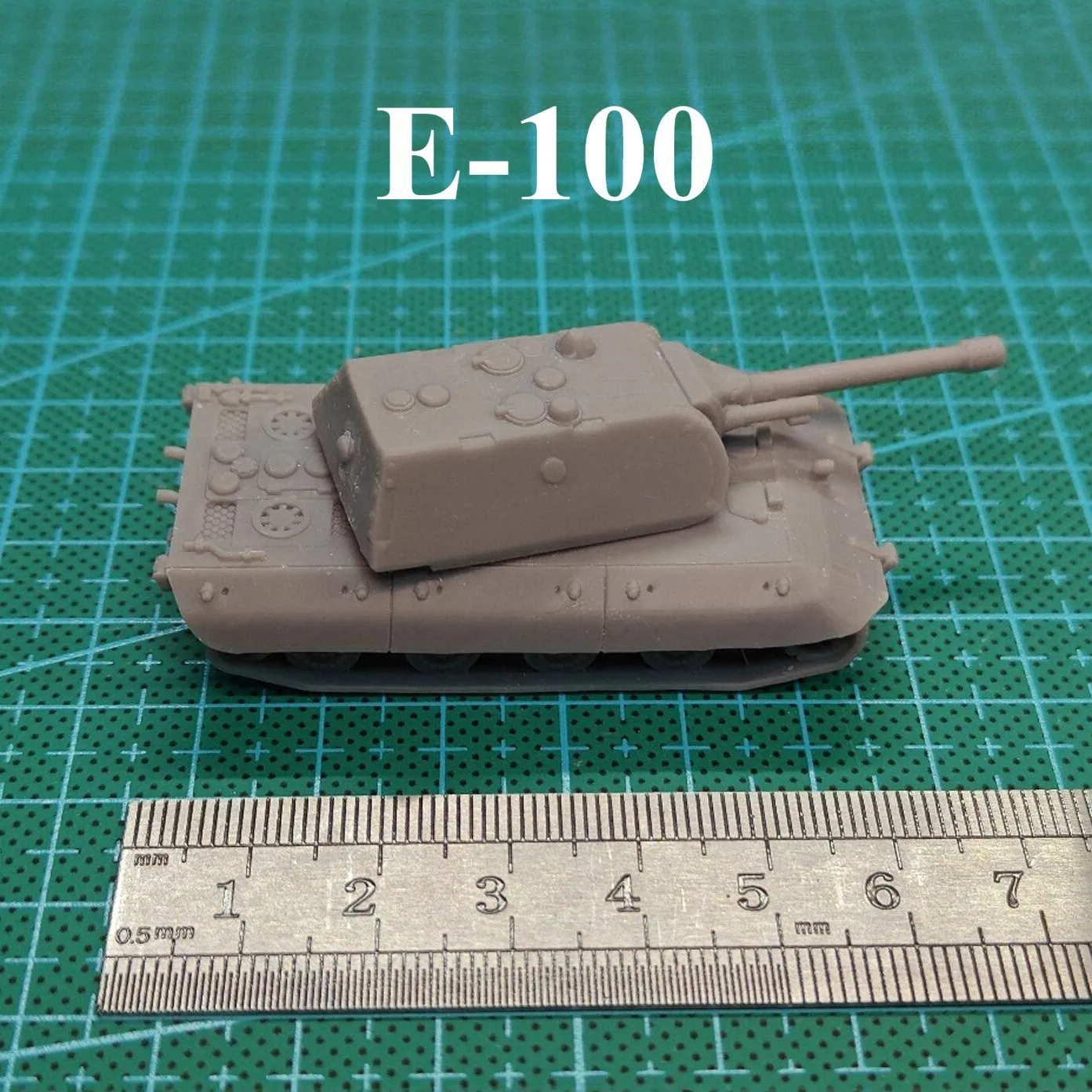 

Немецкий сверхтяжелый танк E-100 времен Второй мировой войны, 3D-печать, масштаб 1/144, миниатюрная модель танка, из смолы, под покраску