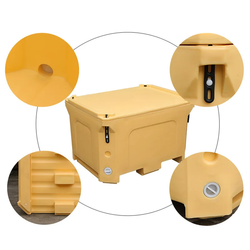 Thick Rotomolded 300L Insulated Storage Bin, Large Volume Thermal Cool Chest for Commercial Cold Distribution Transport