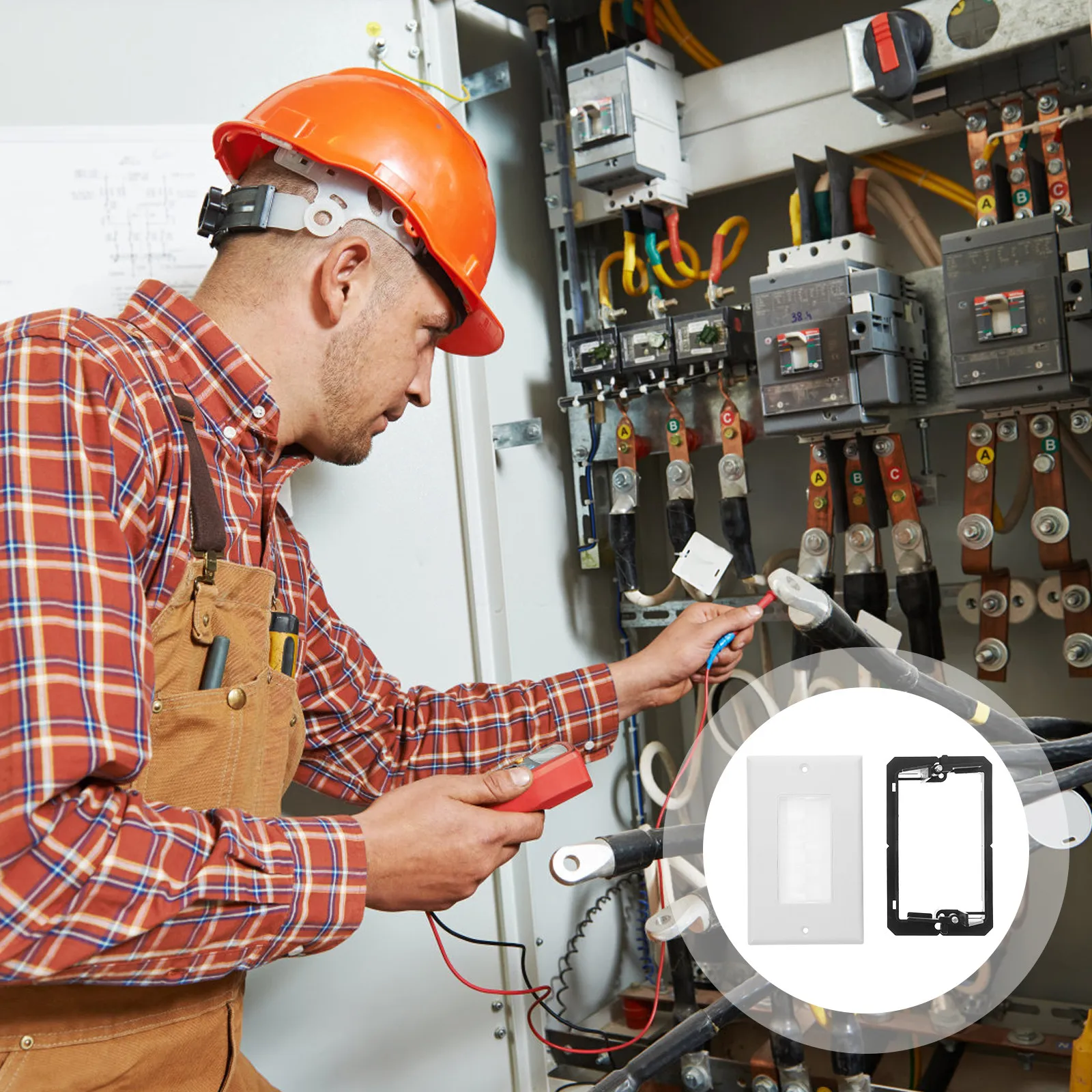 1Set Brush Grommet Panel Cable Wall Plate with Pass Through Hole for Neat Wire Routing Dust Sealing Modern Decor Friendly Design