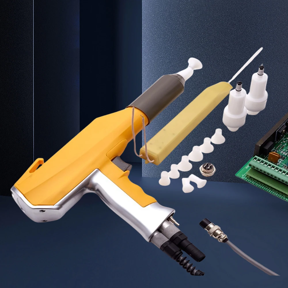 Manual Electrostatic Powder Coating Gun Shell Kit Including Powder Spray Gun Body And HV Cascade Modular Waterfall