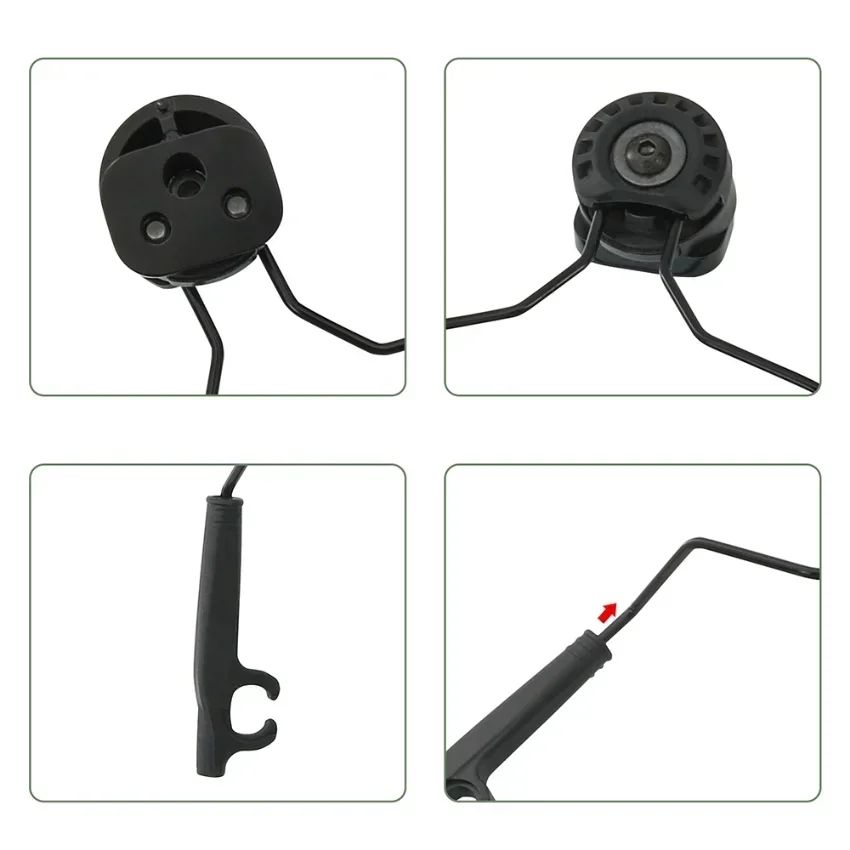 Tactical Headset Bracket Helmet ARC Rail Adapter for 3M Peltor TACTICAL 300/500 Hearing Protection Electronic Shooting Headset