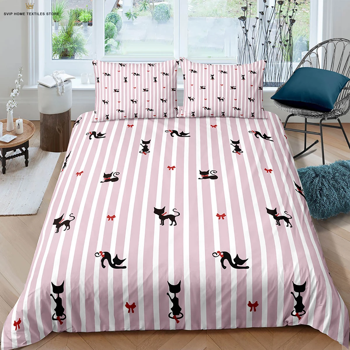 

Animal Cat 3d Stereo Printing Quilt Cover Bedding Set Duvet Cover Pillowcase Three-Piece Set Three-Piece Set