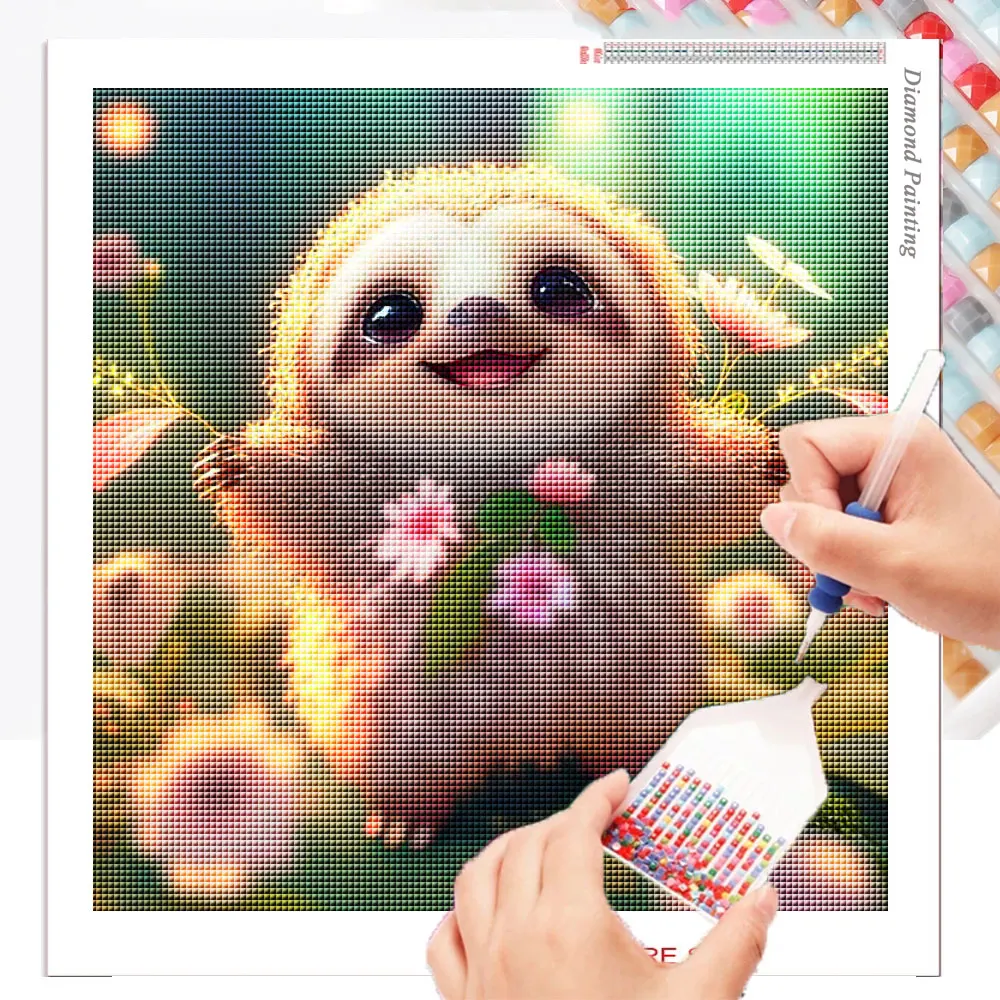 Diamond Embroidery Cute Sloth Full Diamond Painting 5D Cartoon Animals Cross Stitch Kits Diamond Mosaic Wall Decoration Art