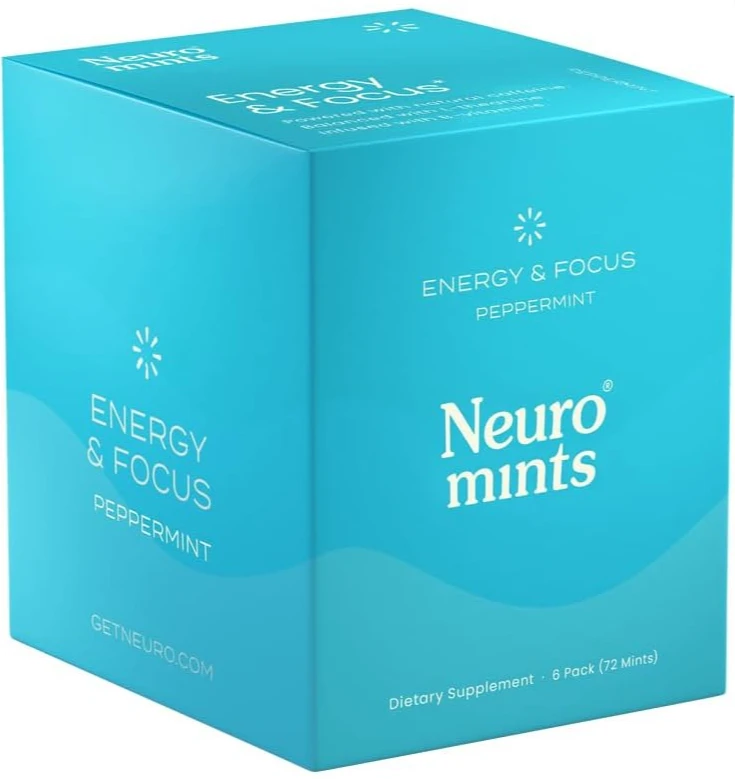 Neuro Energy Caffeine & Melatonin 5 mg Mints (216 Count) Relax, improve sleep quality, replenish energy