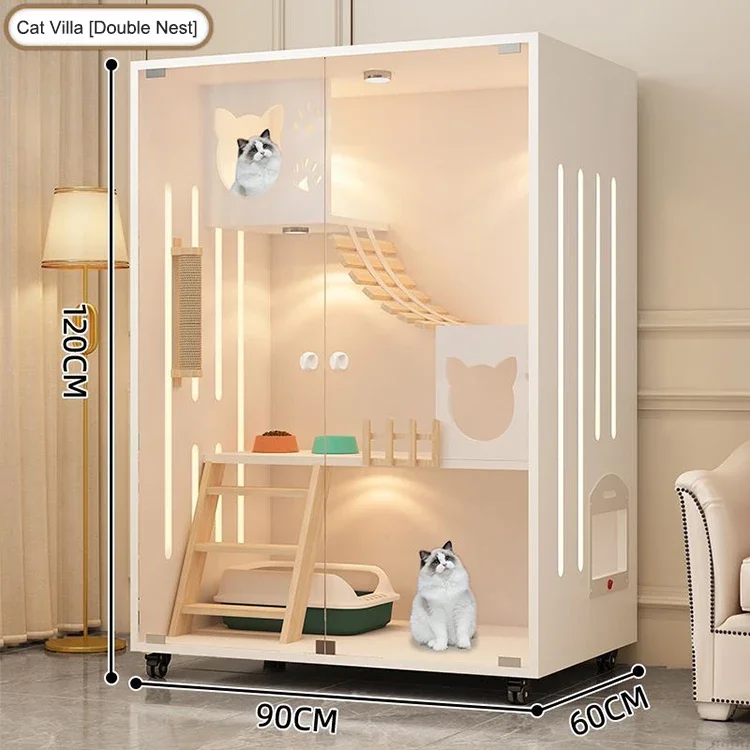 Cat Villa Home Indoor Cat Bed Large Free Space Luxury Cat Delivery Room