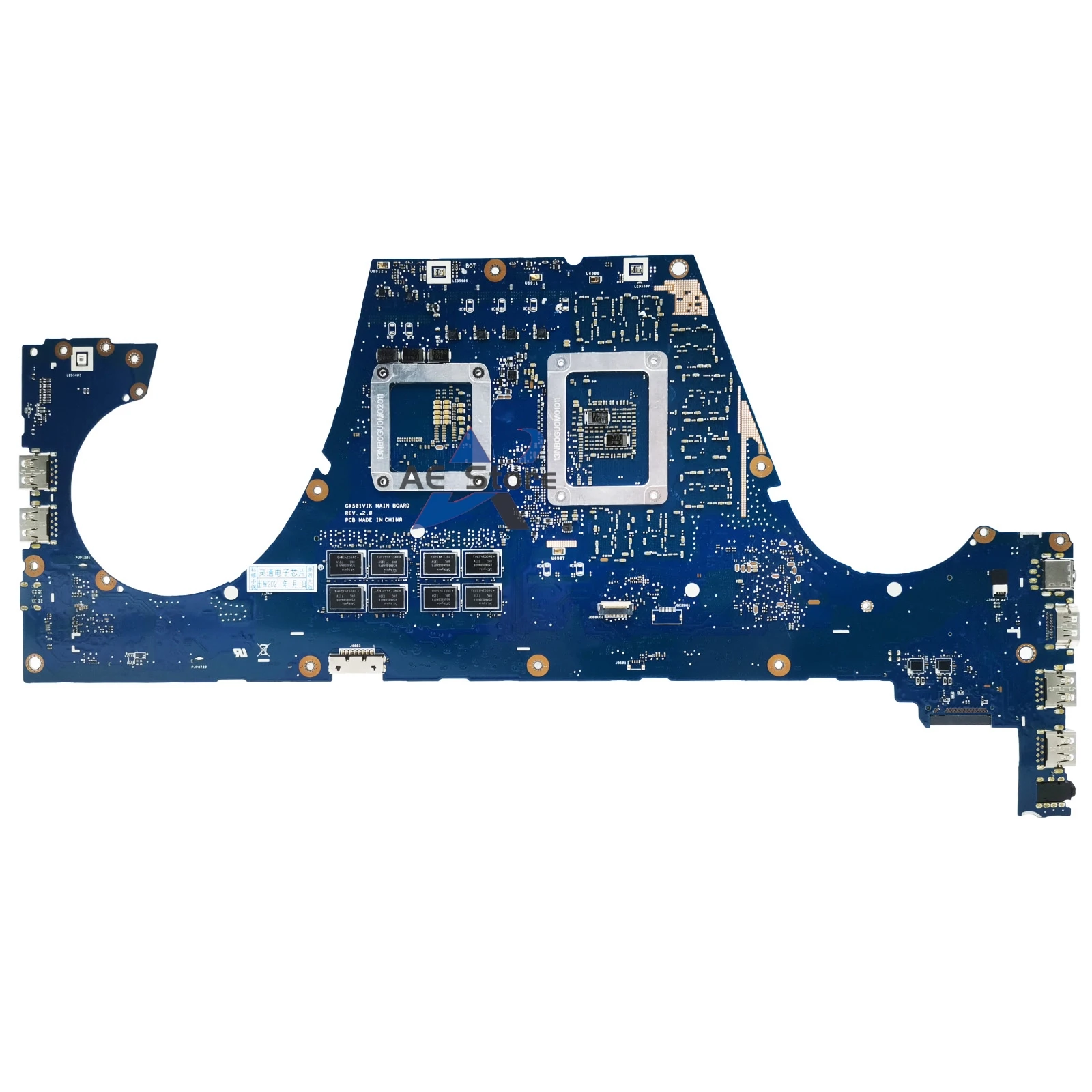 GX501 Mainboard For ASUS GX501V GX501VI GX501VIK GX501VSK Notebook Laptop Motherboard With GTX1080/8G I7-7700HQ 8G/RAM