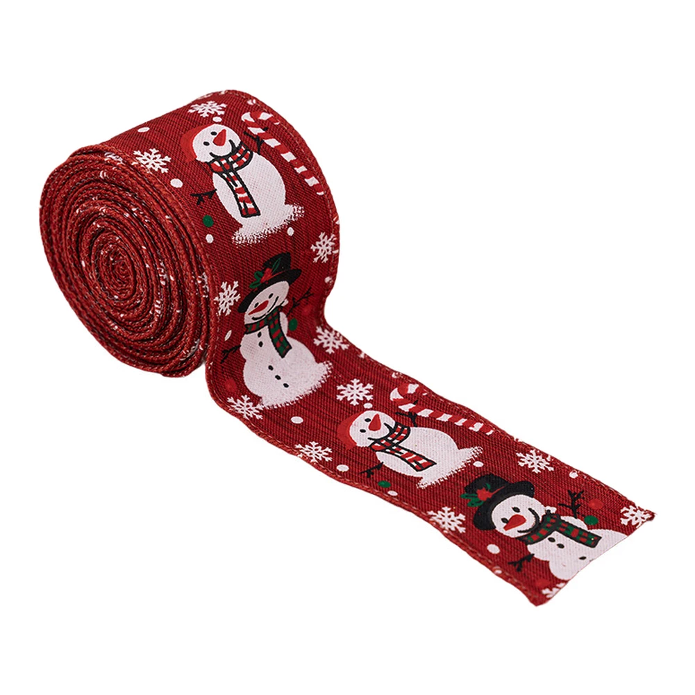 Fita de boneco de neve de natal fofa adequada para decoração de natal diy enfeites de natal de 5 m de comprimento para presente de natal doméstico