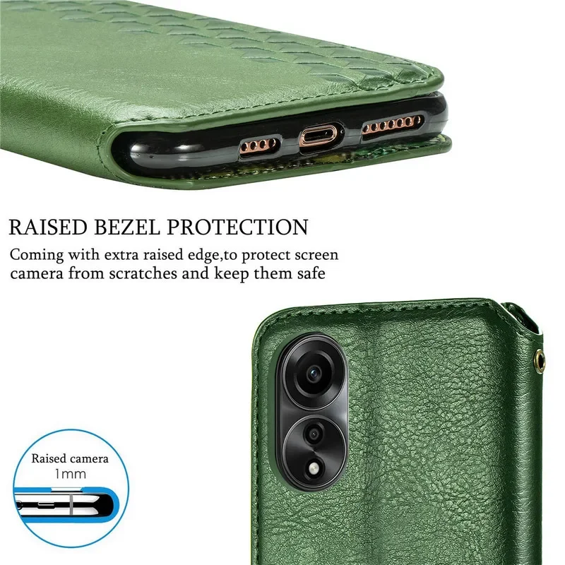 Reno 11 Pro 11F 12F 12 5G Luxury Case For OPPO Reno 10 Pro Plus Leather 360 Protect Shell Reno 11F 11 F 12 Pro Wallet Book Cover