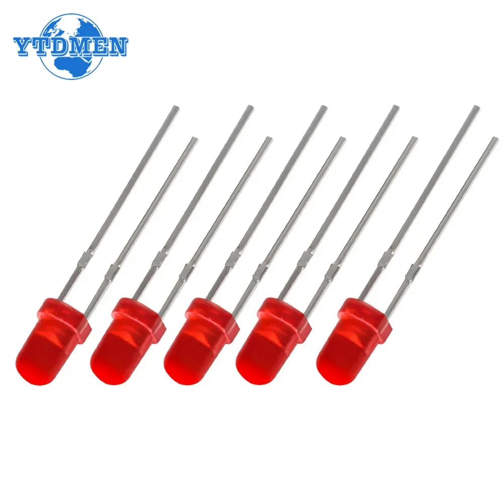 100Pcs F3 3MM Ultra Bright LED Lamp Kit Green Yellow Blue White Red Light Emitting Diodes for DIY Electronic Projects