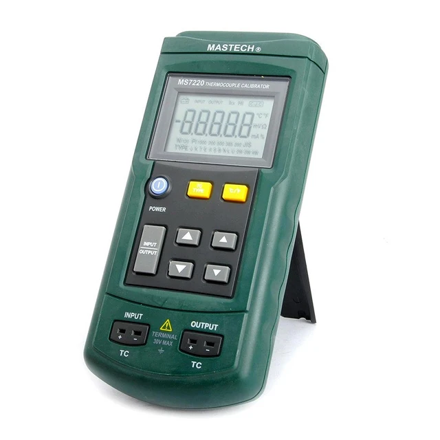 MASTECH MS7220 Digital Portable Thermocouple Simulator Calibrator Meter Tester Operable With 8 Types Of Thermocouples