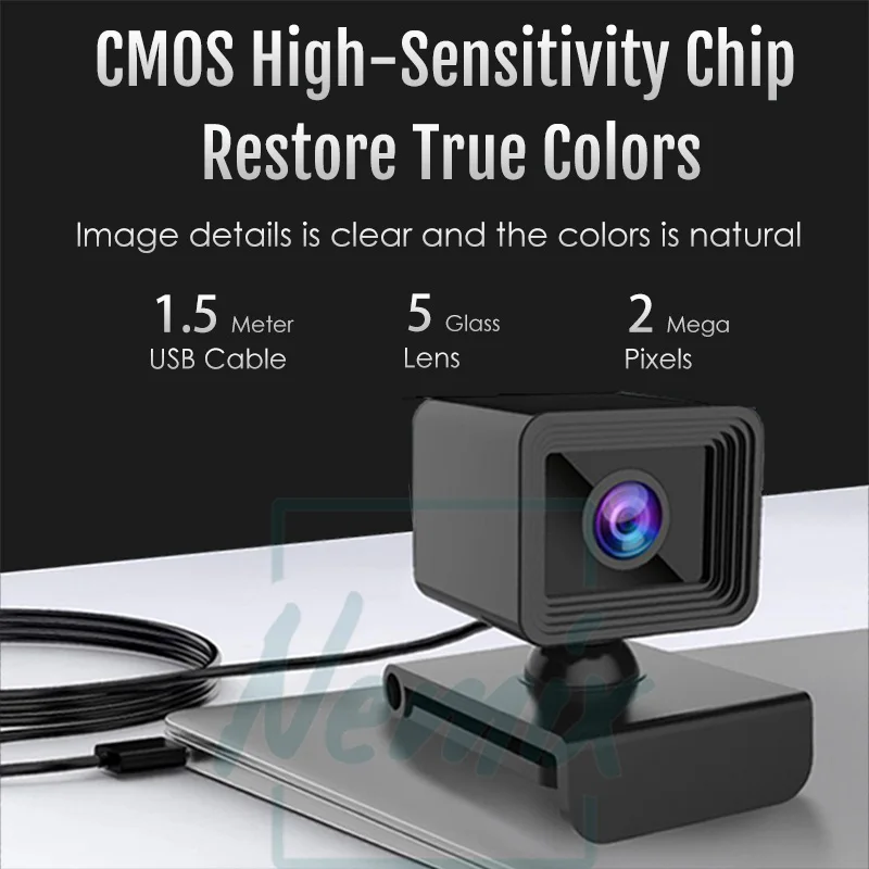 Webカメラ,コンピューター用マイク付きUSBカメラ,1080p,2メガピクセル,1920x1080解像度,fhd cmosセンサー