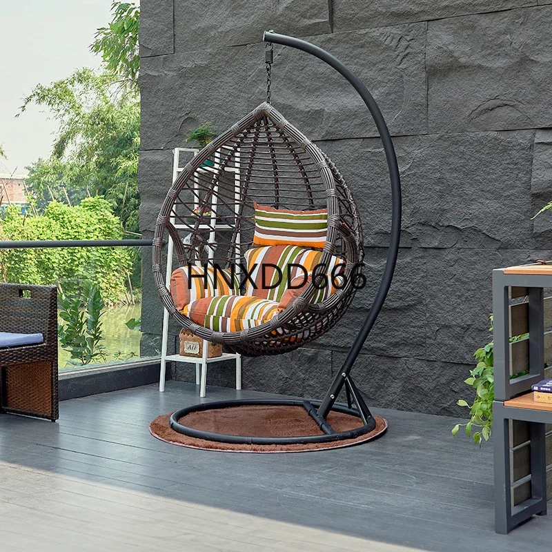 Outdoor Furniture Rattan Nest Hanging Basket Cradle for Garden Patio Home Decor