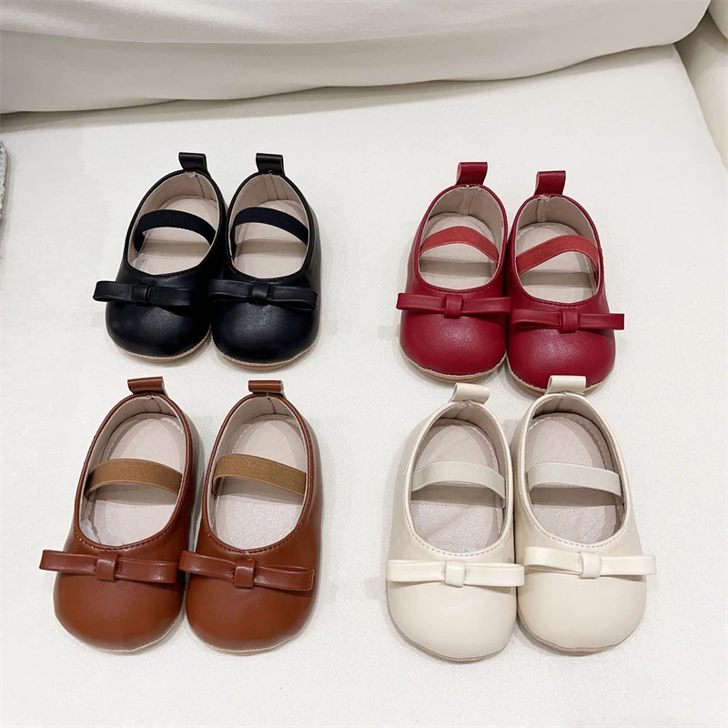 

Spring Autumn Baby Girls Walking Shoes Comfortable Newborn Infant Shoes Soft Soled Toddler Kids Bow Princess Shoes Birthday Gift