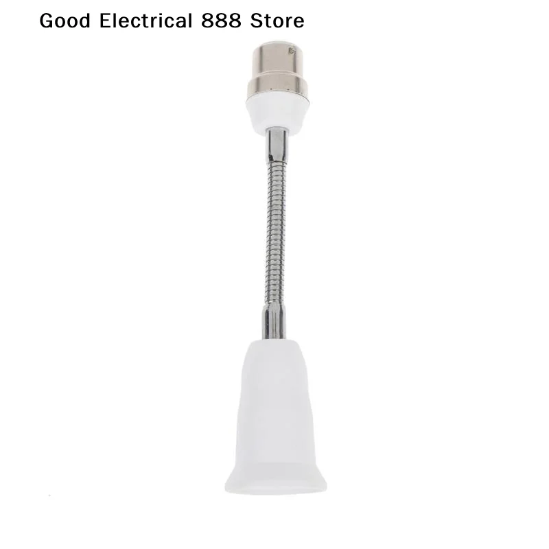【G】B22 To E27 360d Adjustable Flame Retardant PBT 10CM Extension LED Lamp Base Bulb Socket Extender Adapter Converter
