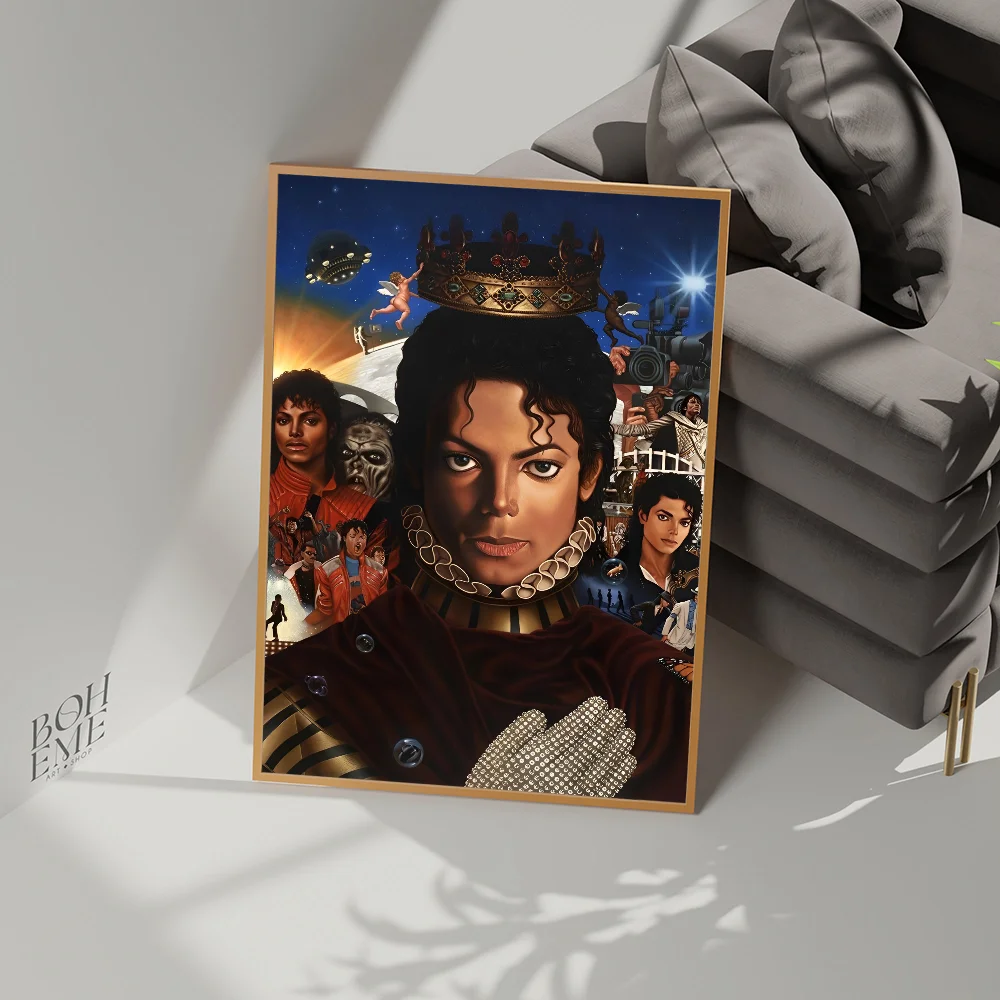 مايكل جاكسون-ملصق فني ذاتي اللصق ، ملصق ورق كرافت كلاسيكي ، لوحة جدارية ، للغرفة ، بار ، مقهى ، اصنعها بنفسك #4