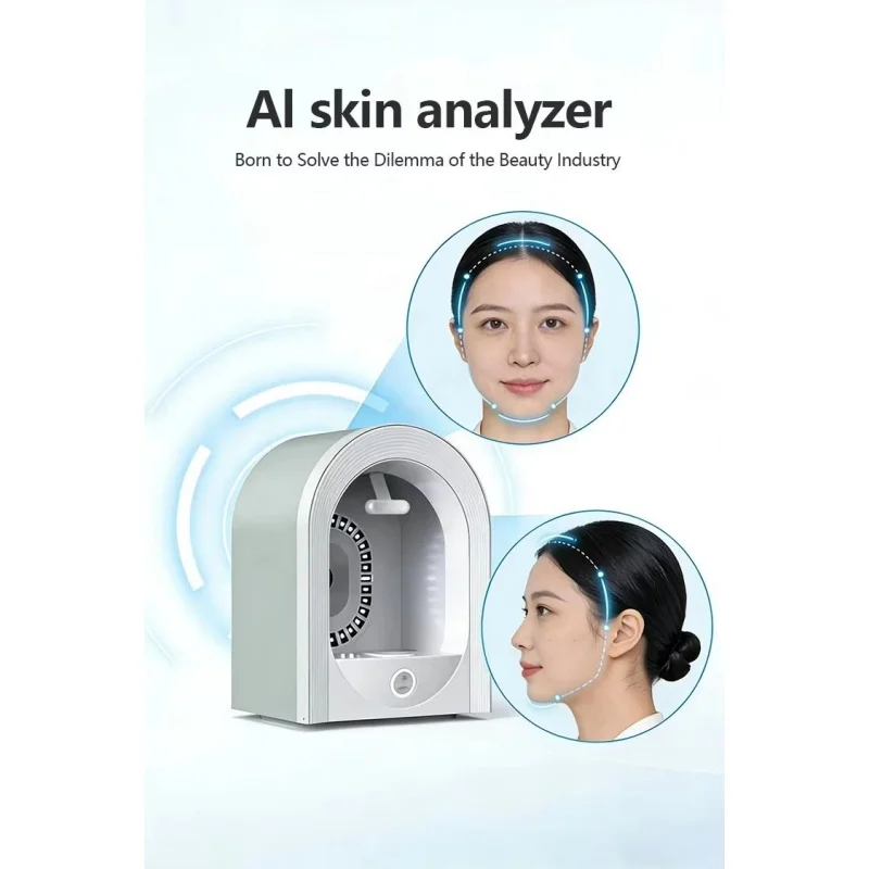 Multifunctional 23 Languages Multi-Light Spectrum Detection AI Face Intelligent Skin Analyzer Facial Tester Instrument