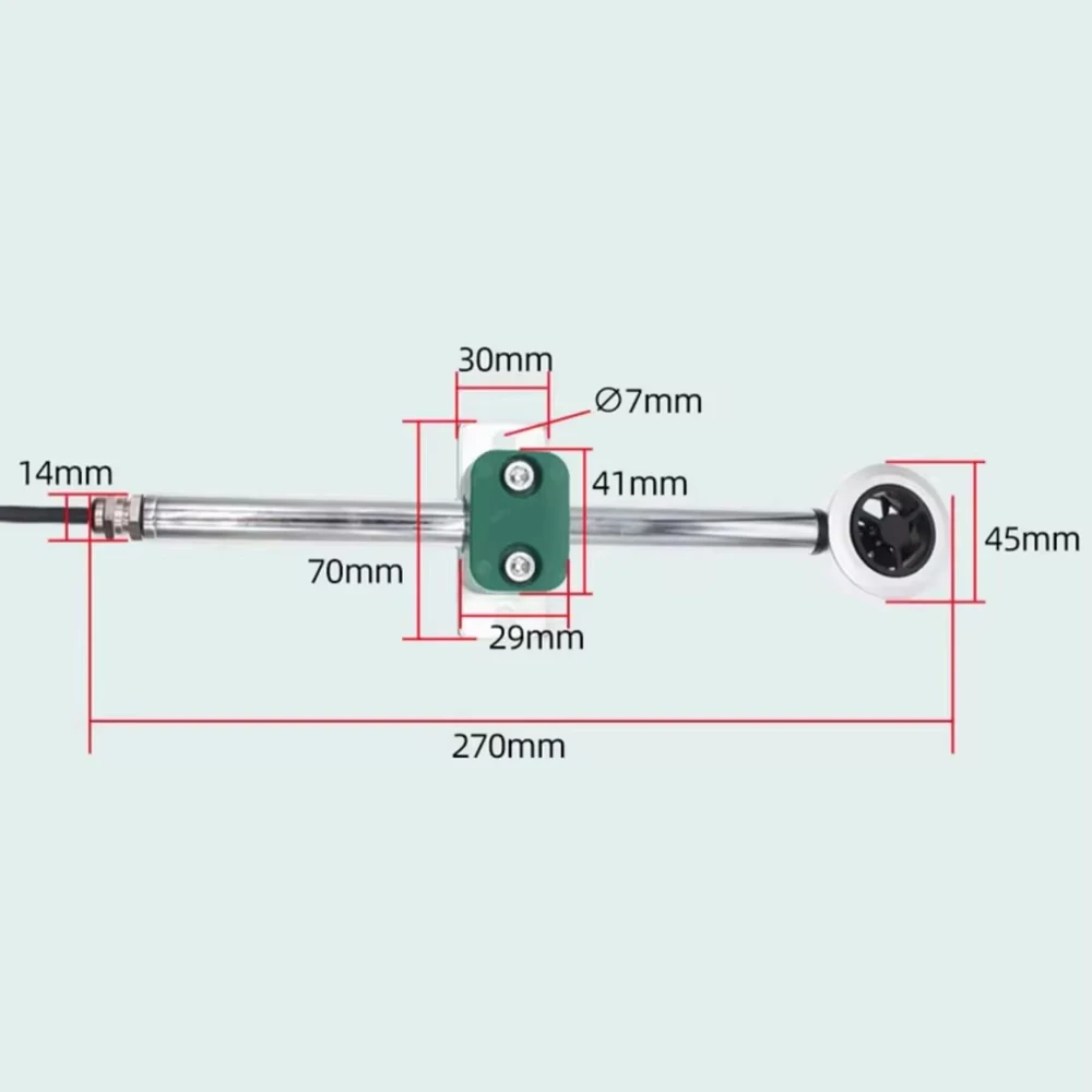 Miniature Impeller Wind Speed Sensor High Sensitivity Anemometer Transmitter Breeze Weather Monitoring Measuring Instrument