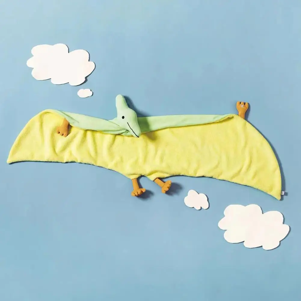Dinosaur Role Play Costume Pterodactyl Dinosaur Wearable Blanket Kids Plush Pterosaur Cape Shawl Cozy Soft Warm Poncho Dinosaur