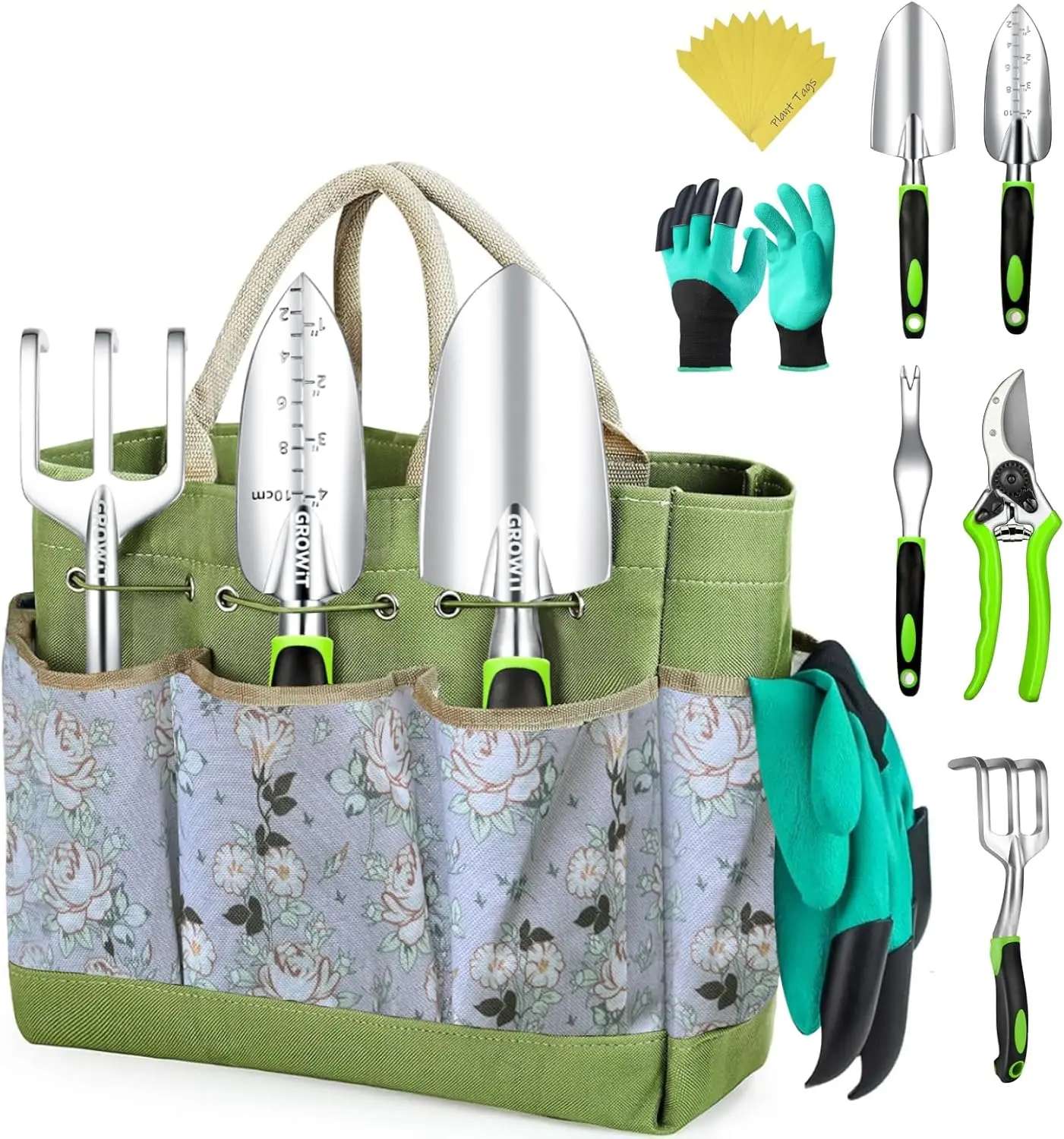 

22-Piece Heavy Duty Garden Tool Set - Rust Proof, Non-Slip, Ergonomic Tools - Great Gift for Mom, Dad, Women, Men