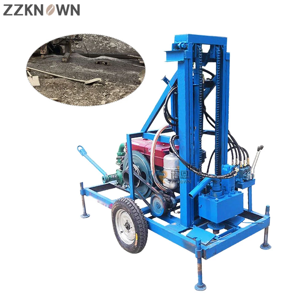 Hydraulic Crawler Drilling Rig Earth Well Drilling Machine Combination Drill Rig Mining Water Well Equipment 22 Horsepower