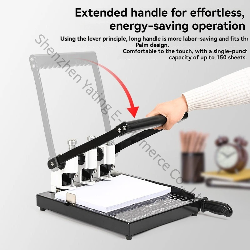 Paper Drill Three-hole Punching Machine A4 Cadre Personnel File Box Special Machine Drill Bit Punching Paper Cutting Machine