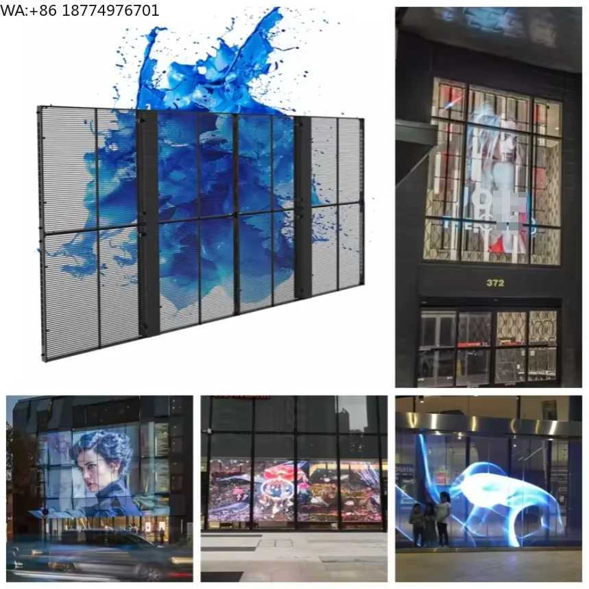 HD LED Interactive Advertising Screen Transparent 3D Holographic Projection for Trade Shows Self-Service Business Invisible