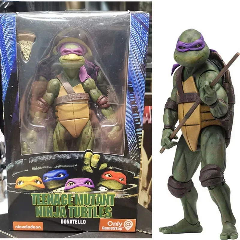 النينجا السلاحف أنيمي الشكل Neca 1990 فيلم طبعة محدودة نسخة نموذج بولي كلوريد الفينيل تمثال غرفة الديكور جمع هدايا عيد الميلاد