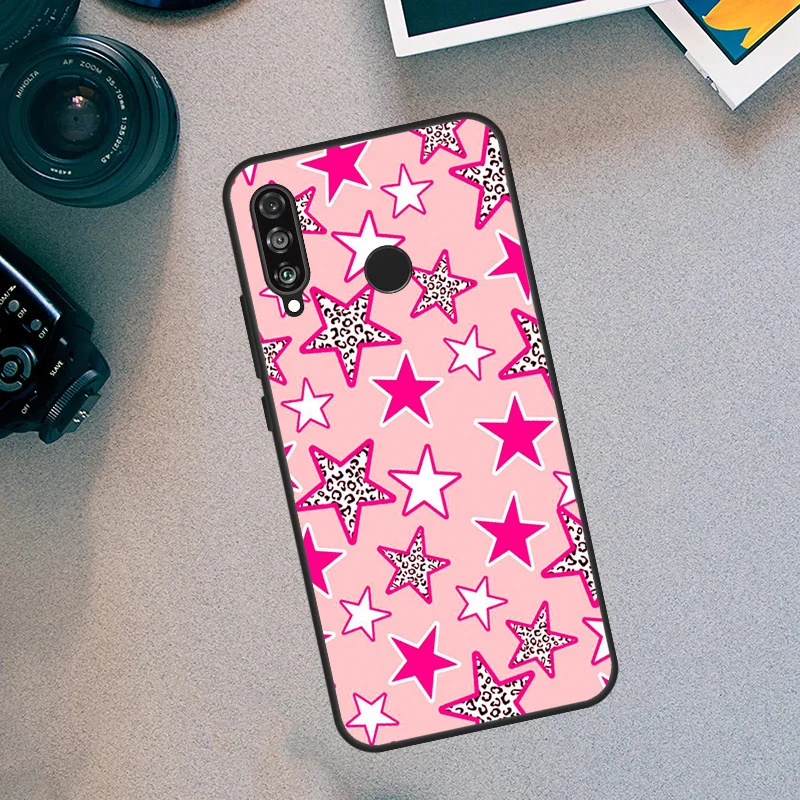 preppy stars lightning pink Case For Huawei Nova 11i 8i 3i 11 Pro 10 9 SE 5T Y60 Y61 Y70 Y90 Y91 P20 P30 P40 Lite Cover