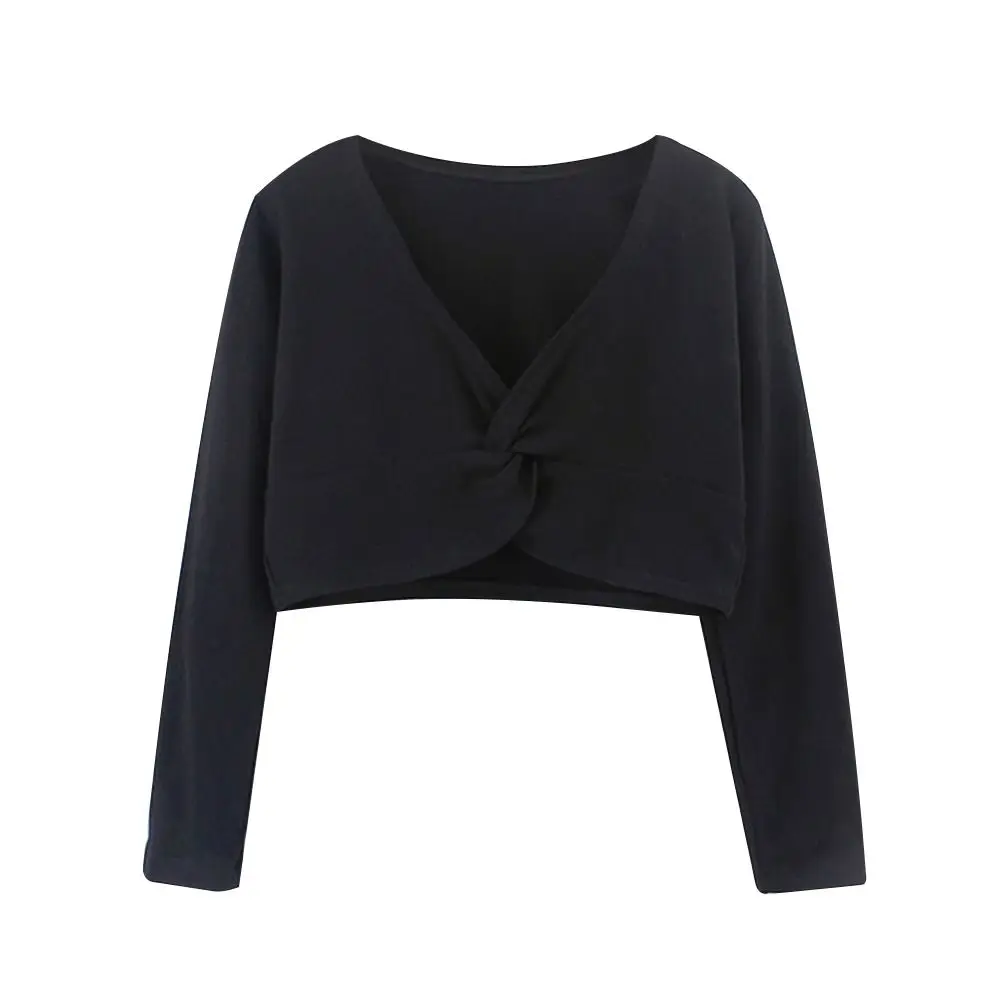 أزياء عالية الخصر الفتيات الباليه المحاصيل قمم طويلة الأكمام القطن الباليه شال لينة الجمباز شال الاطفال #3