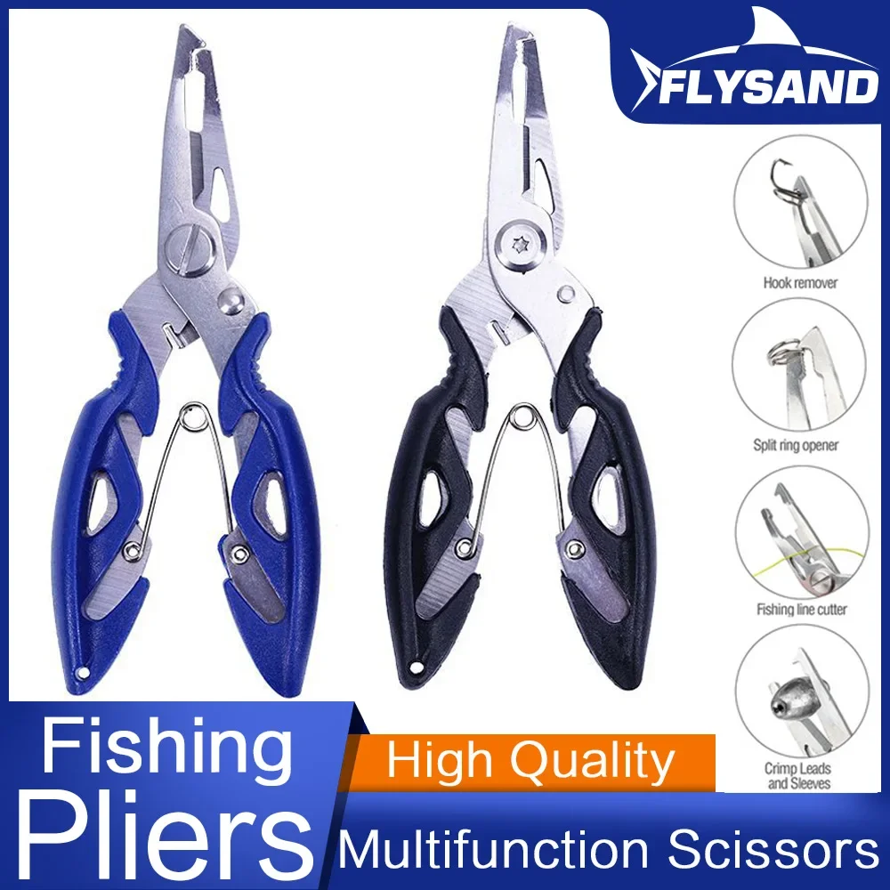 FLYSAND Fishing Plier Scissor Braid Line Lure Cutter Hook Remover Fishing Tackle Cutting Fish Use Tongs Multifunction Scissors