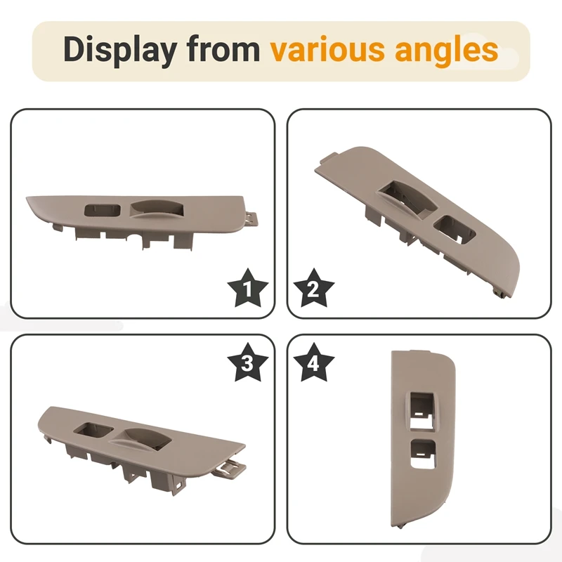 Right Front Door Armrest Upper Panel Trim 74231-02060-B0 For Toyota Corolla 1998-2002 Power Window Switch Bezel