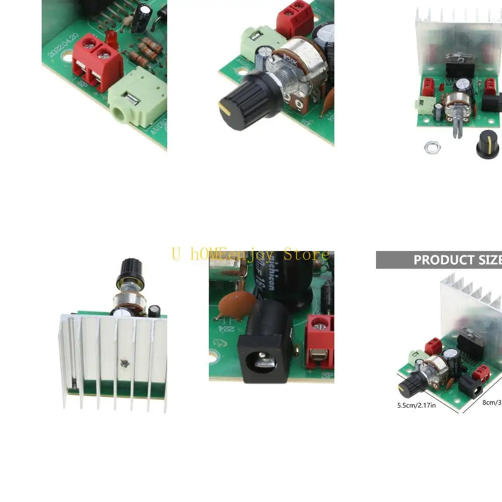 B0KF DX-7266 2.0-Channel DC12V 2A Left Right Double Channels TDA7266 Power Amplifier Board Equipped Audioed Input Interfaces