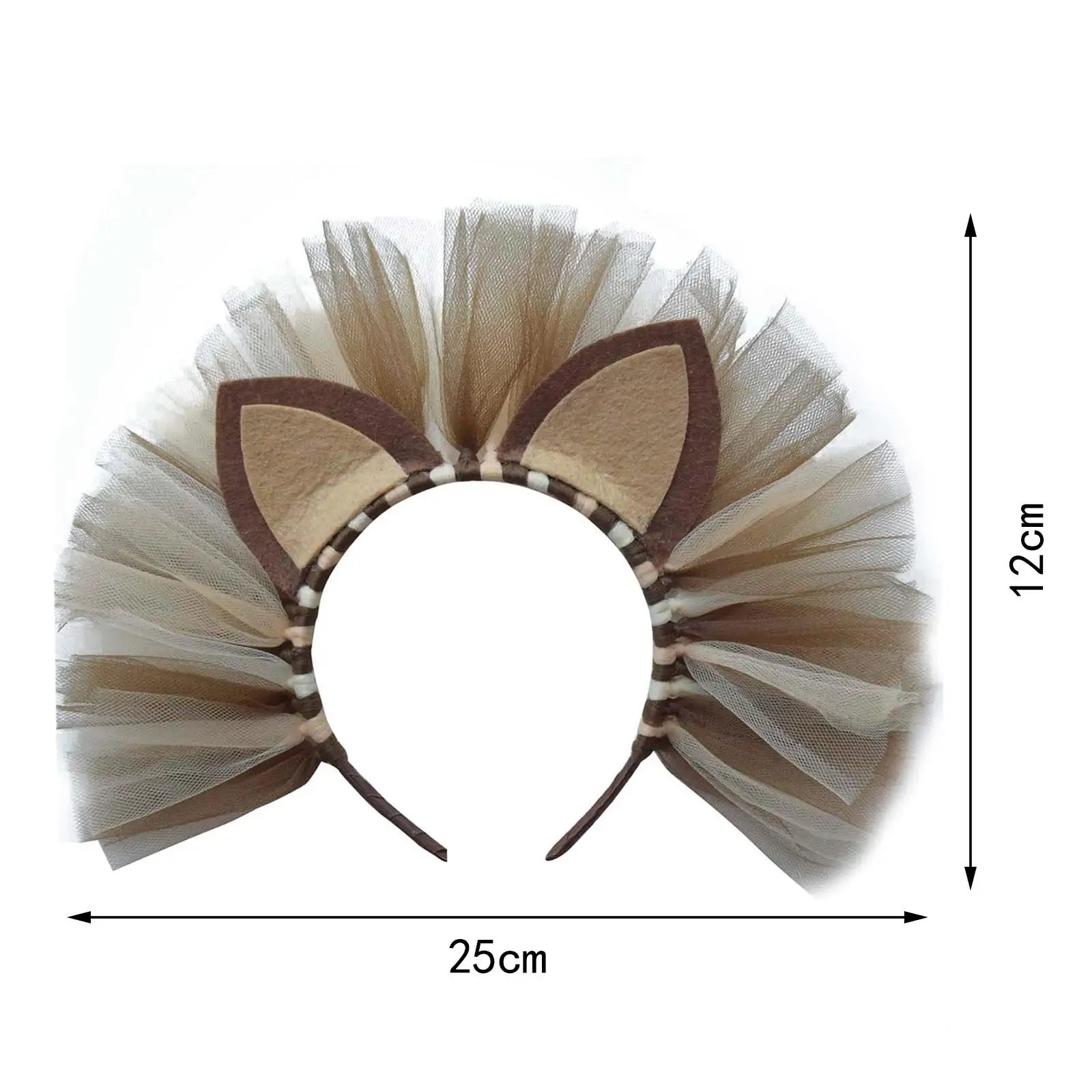 Accessori per costumi in poliestere per bambini, fascia per capelli, orecchie di gatto, coda di animale, per feste di compleanno