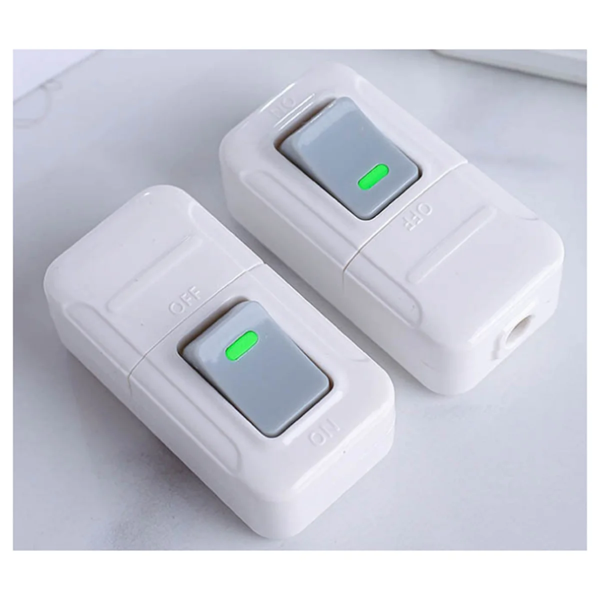 A002 Boat Shape Switch Small Rocker Button Wiring Switch White Hand Pinch Bedside Small Appliance Push Button White Switch