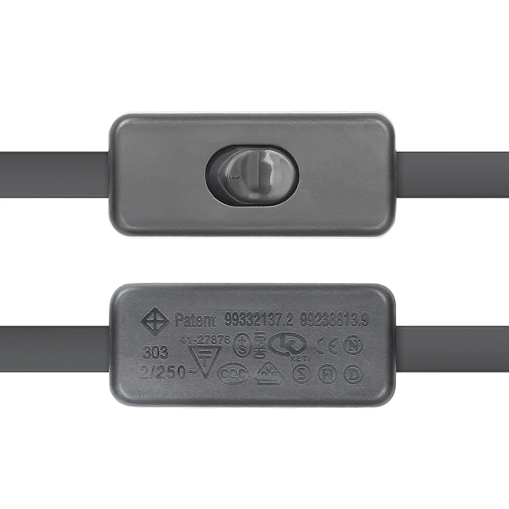 60CM 16Pin OBD2 Extension Cable Adapter Cable Flat+Thin As Noodle OBDII Male To Female Socket Connector With ON/OFF Switch